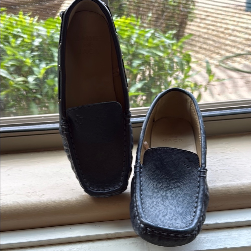Janie and Jack Navy Blue Boys’ Loafers Shoes Classic Slip-On Design